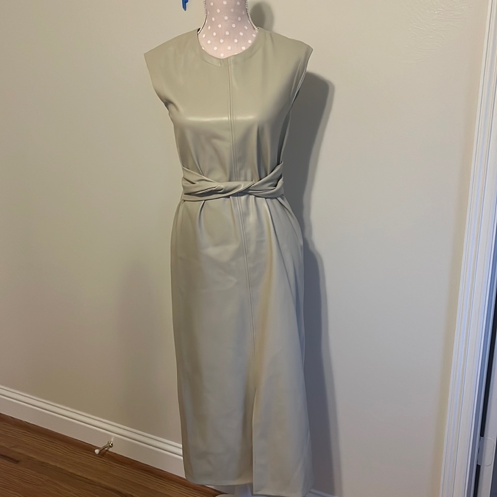 Faux leather dress